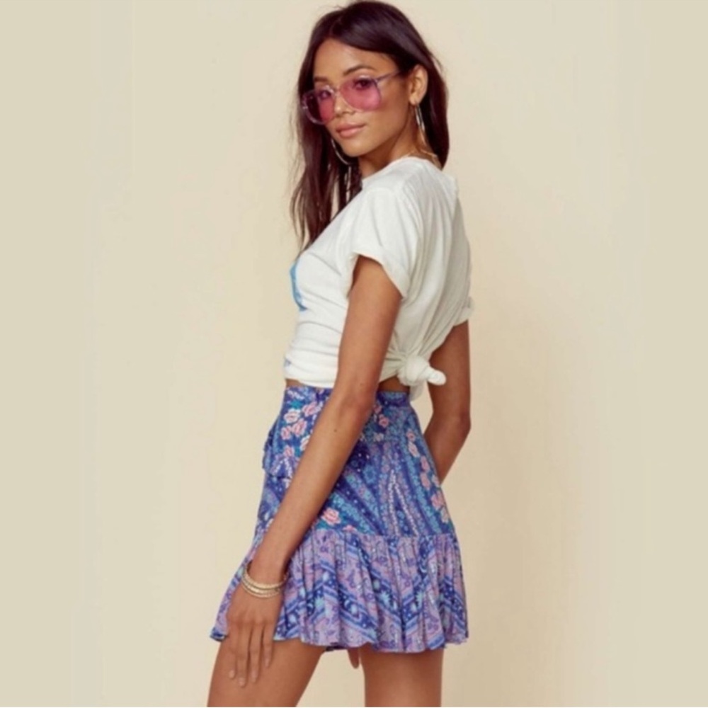 EUC Spell & the Gypsy City Lights Mini Skirt XS